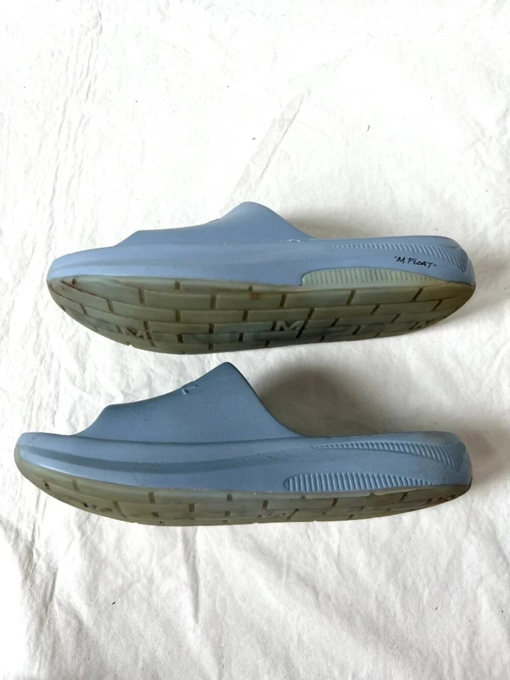 Municipal slide sandals Podium light blue mens 8 m float foam comfortable